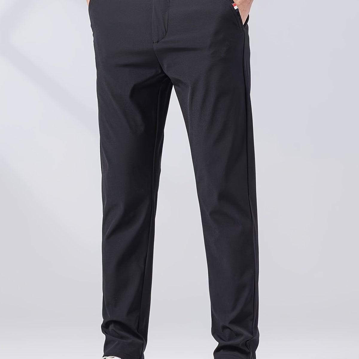 Calça casual leve, confortáveis, de perna reta
