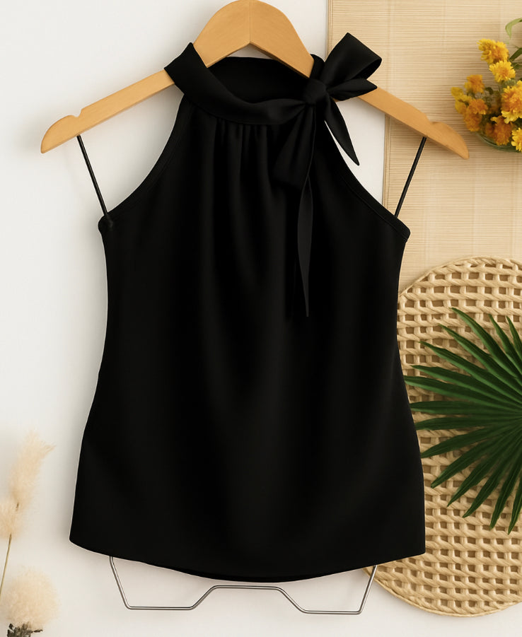Look Quando telefone toca – Regata Gola Alta e Saia Midi