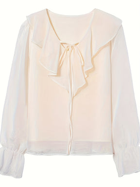 Blusa Coreana de manga comprida Chic Petite