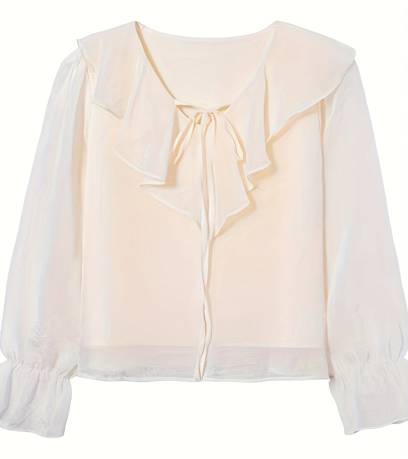 Blusa Coreana de Manga Comprida Chic Petite