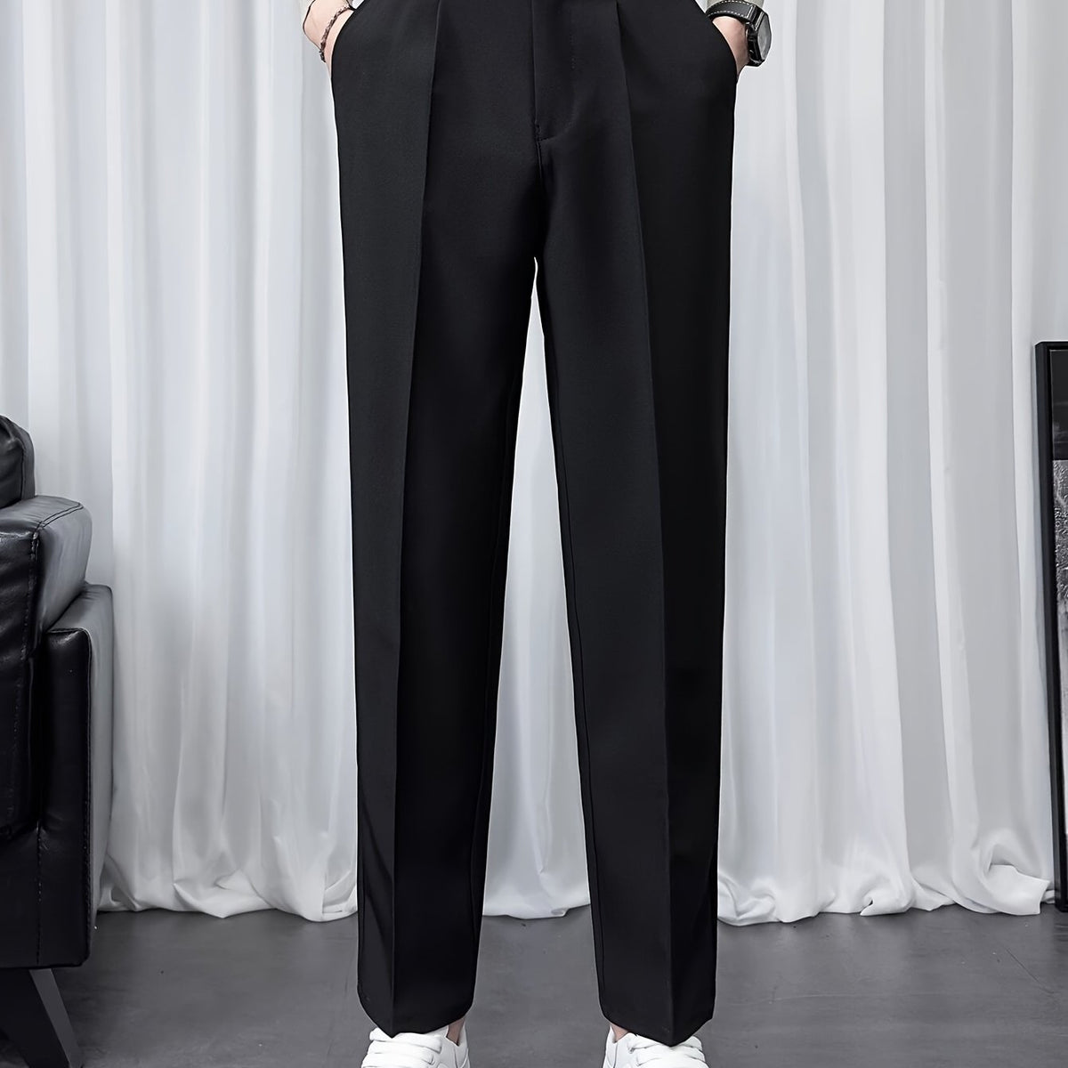 Calças da moda masculina estilo empresarial