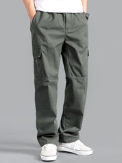 Calça cargo masculina estilo coreano