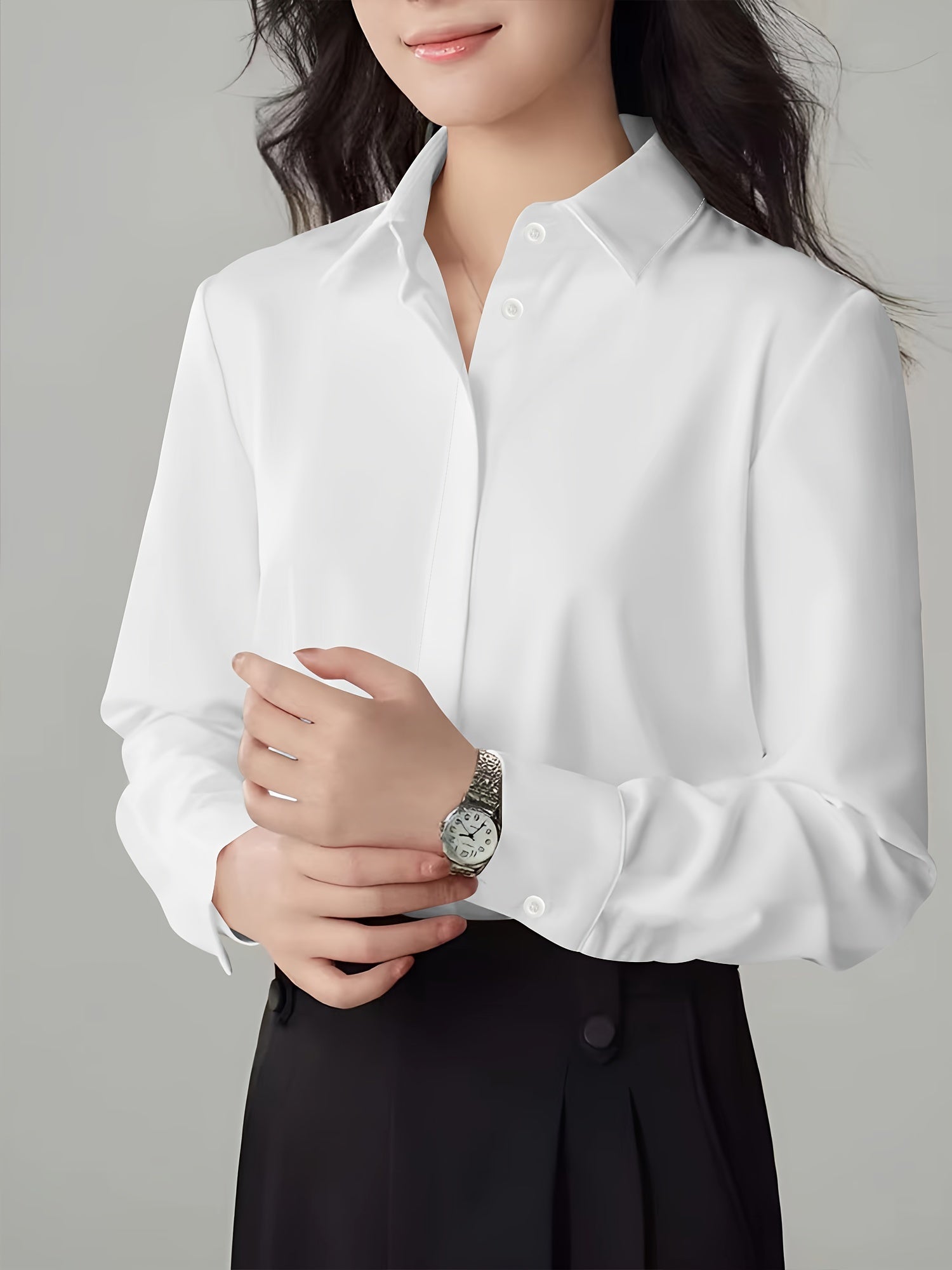 Camisa feminina social manga comprida