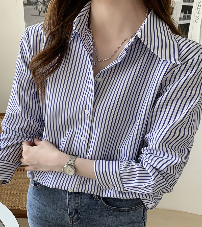 Camisa Polo Listrada Feminina – Look Seoul Breeze