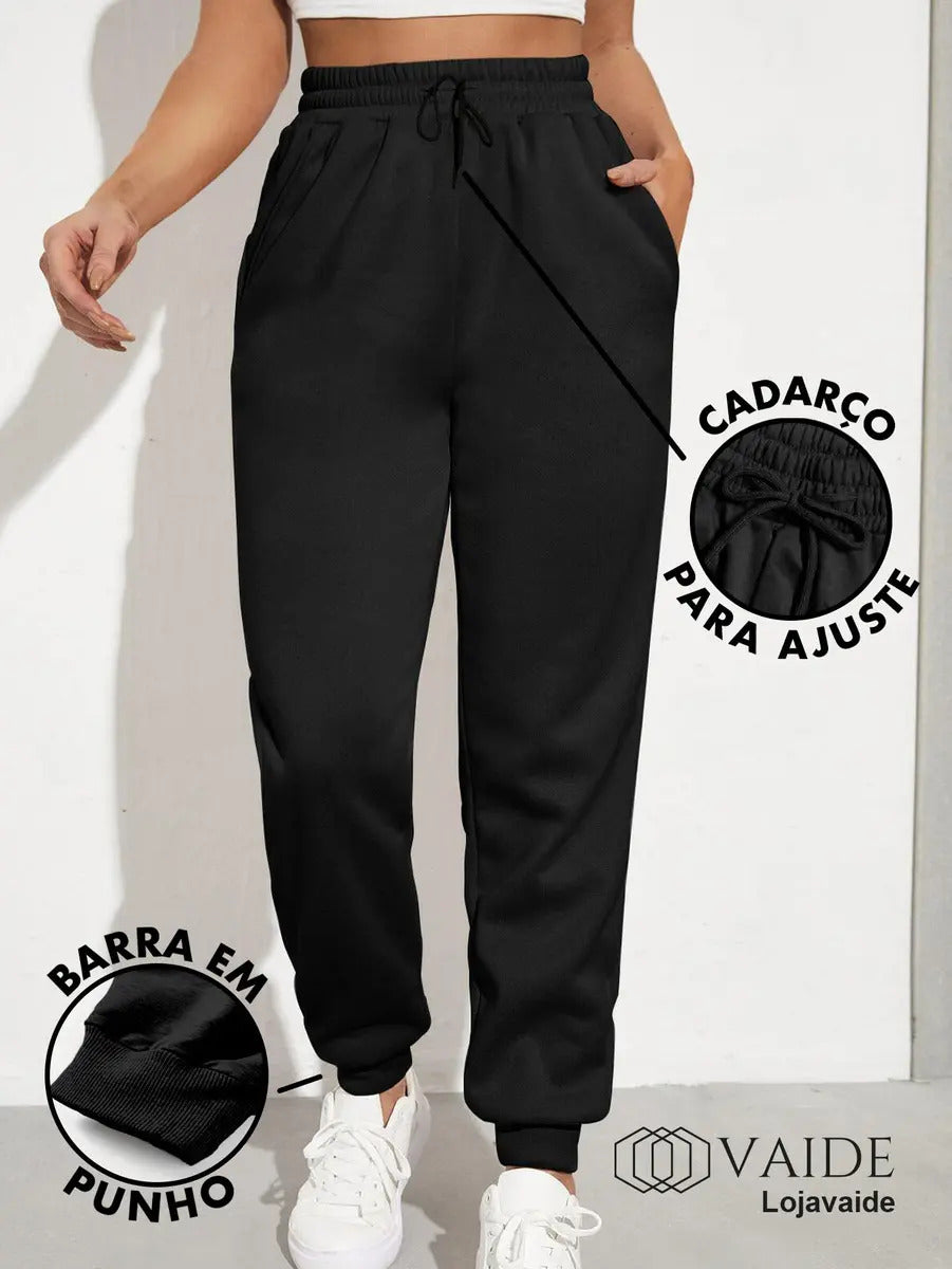 Calça Grossa Moderna Estilosa Confortável Casual Swag Quente