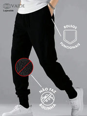 Calça Grossa Moderna Estilosa Confortável Casual Swag Quente
