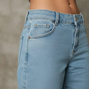 Calça Jeans Cintura Baixa Low Rise Baggy Moda Feminina