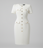 Vestido Branco Elegante Bodycon - Look Seoul Glam