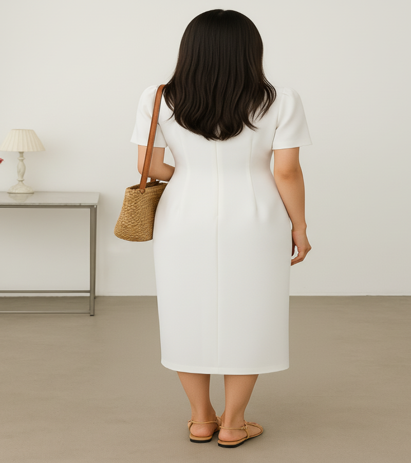 Vestido Branco Elegante Bodycon - Look Seoul Glam