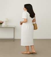 Vestido Branco Elegante Bodycon - Look Seoul Glam