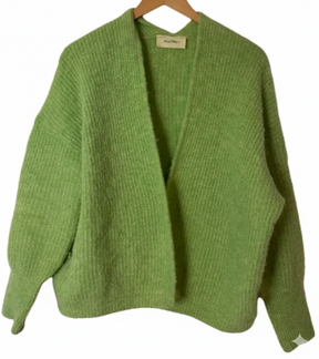 Look "Meu Demônio Favorito" - Cardigan + cropped em tricô