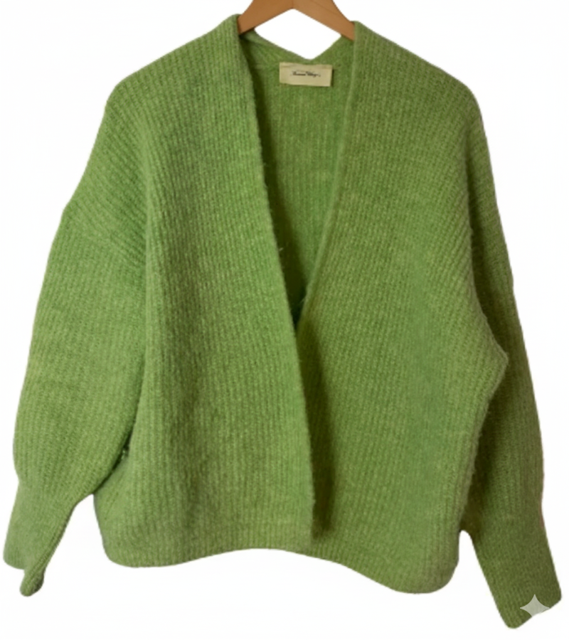 Look "Meu Demônio Favorito" - Cardigan + cropped em tricô