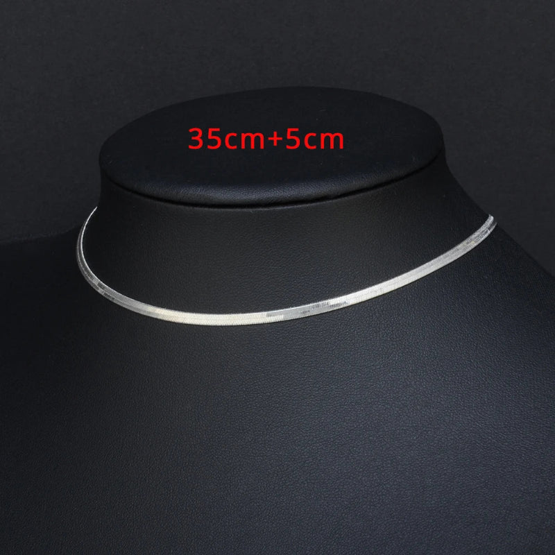 Gargantilha Punk com Corrente de Cobra e Lâmina Plana – Estilo Dourado e Prateado