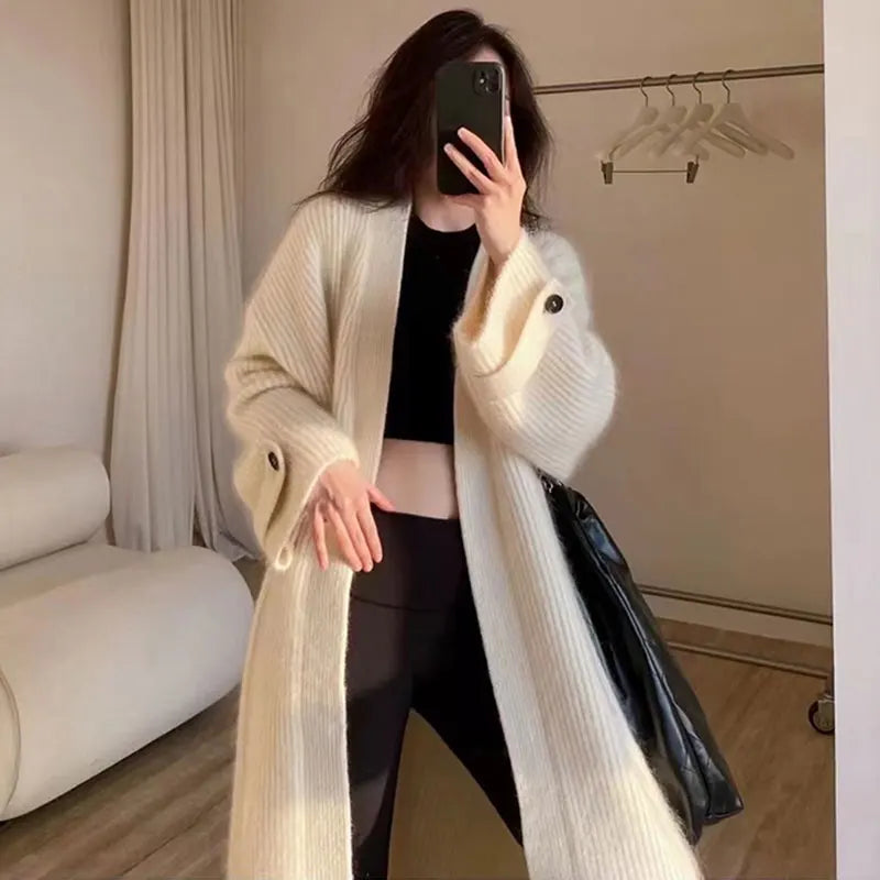 Casaco Longo Casual Coreano