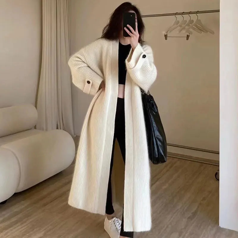 Casaco Longo Casual Coreano