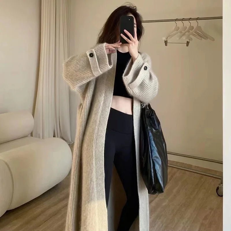 Casaco Longo Casual Coreano