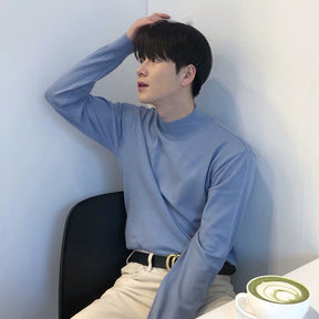 Suéter Masculino Gola Alta Coreana - Look Seoul Urbano