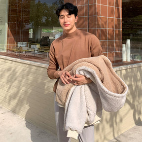 Suéter Masculino Gola Alta Coreana - Look Seoul Urbano