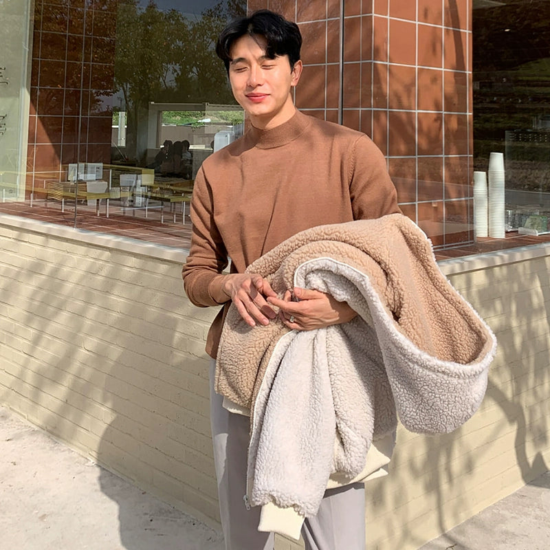 Suéter Masculino Gola Alta Coreana - Look Seoul Urbano