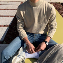 Suéter Masculino Gola Alta Coreana - Look Seoul Urbano