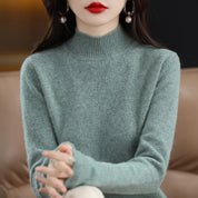 Suéter Gola Média Estilo Coreano Básico -  “Brisa de Inverno”