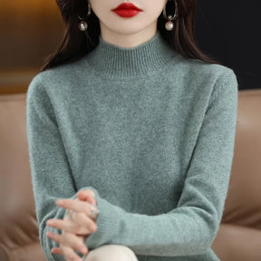 Suéter Gola Média Estilo Coreano Básico -  “Brisa de Inverno”