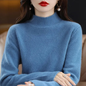 Suéter Gola Média Estilo Coreano Básico -  “Brisa de Inverno”