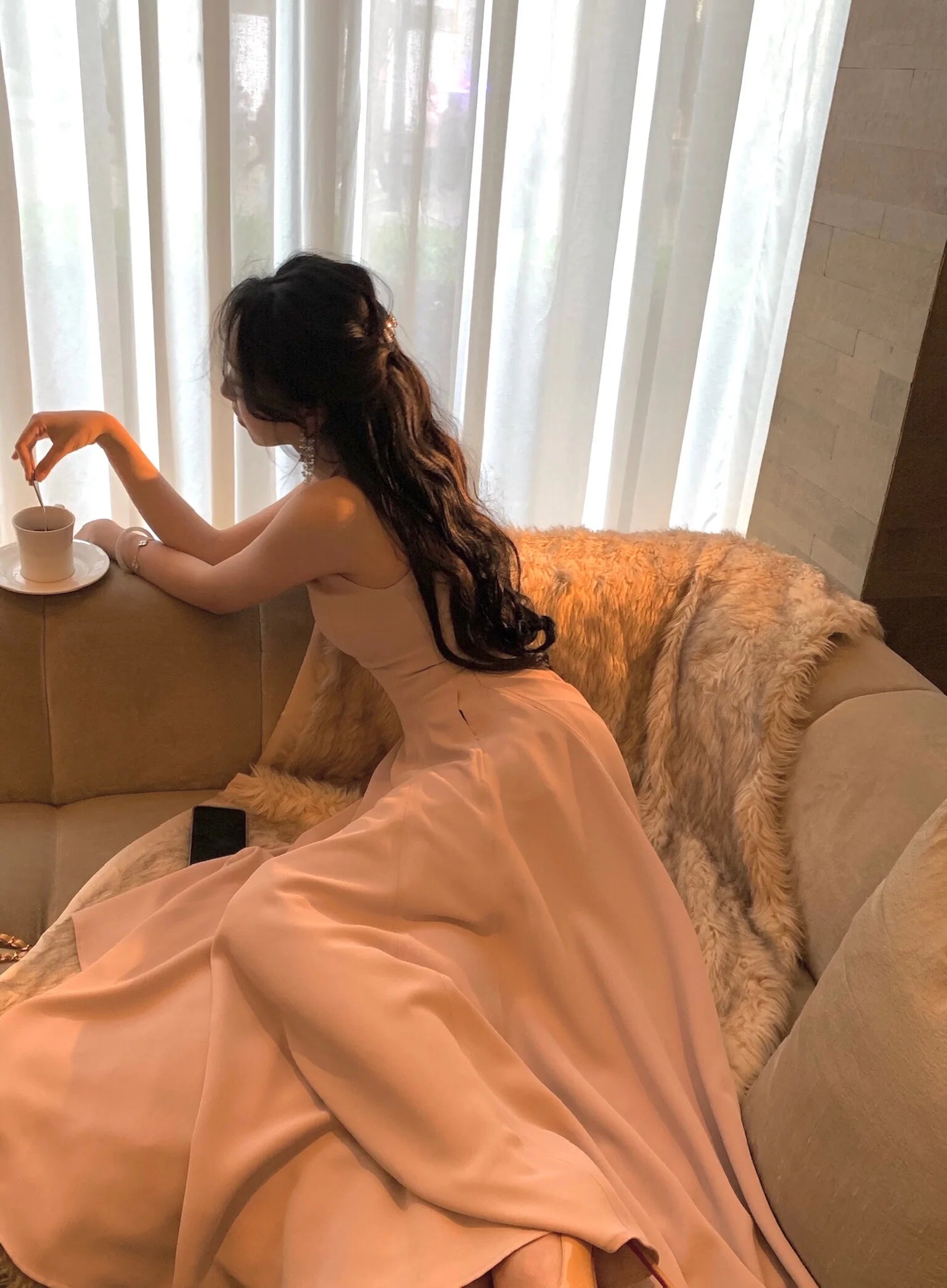 Vestidos midi vintage sem mangas para mulheres