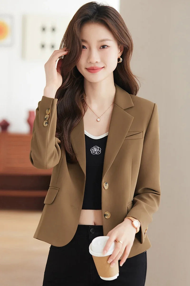 Blazer Manga Longa Escritório Coreano