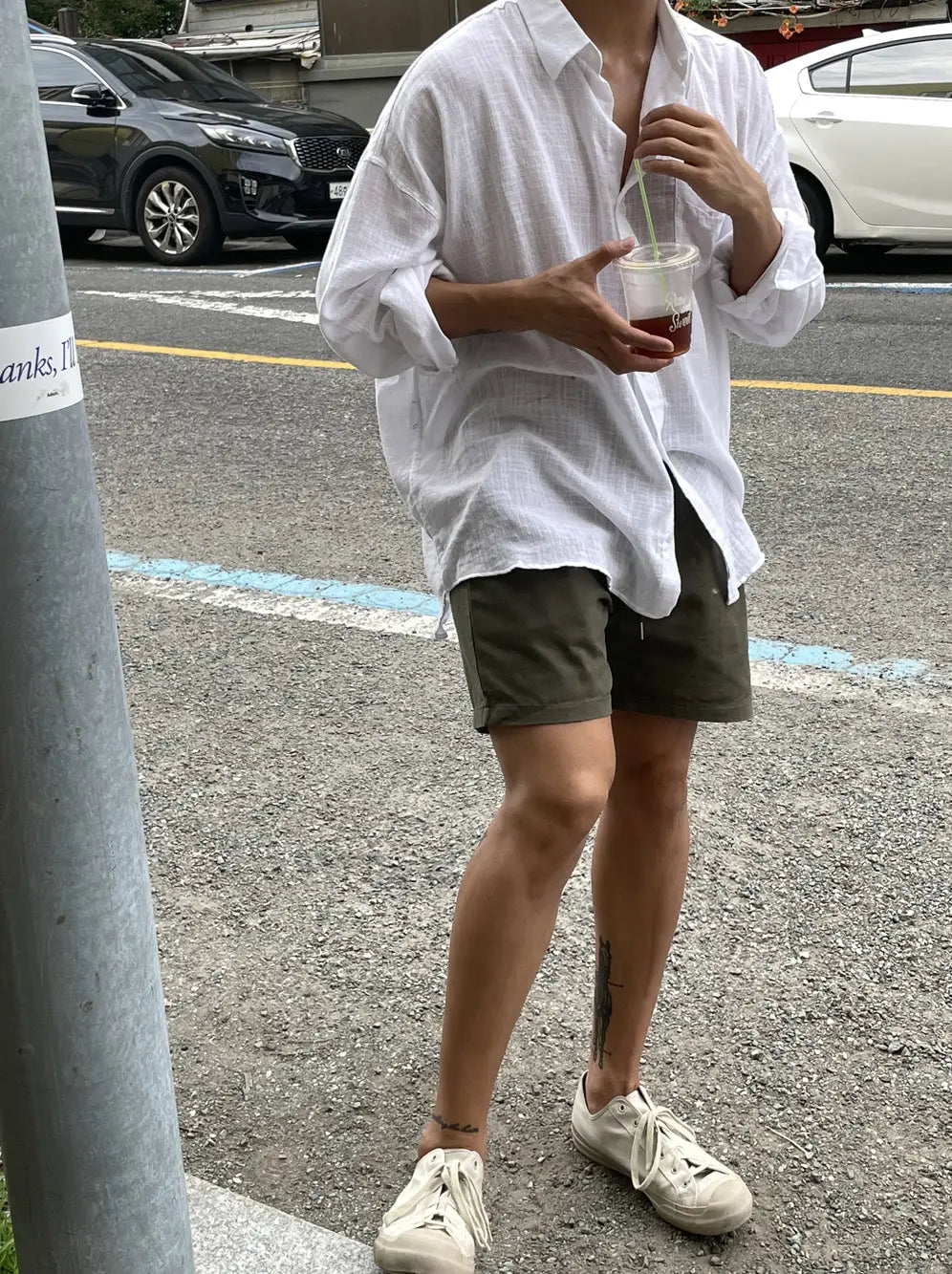 Camisa Masculina Coreana de Linho Leve - Look Seoul Verão