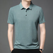 Camisa Polo Masculina Casual de Manga Curta – Estilo Coreano Leve e Sofisticado