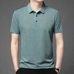 Camisa polo masculina casual de manga curta