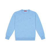 Suéter Masculino CH com Gola Redonda, Ajuste Slim, Manga Longa, Pullover de Tricô com Bordado Vermelho, Top Casual para Negócios