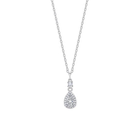Colar gota d'água, elegante e luxuoso, de zircônias