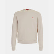 Suéter Masculino CH com Gola Redonda, Ajuste Slim, Manga Longa, Pullover de Tricô com Bordado Vermelho, Top Casual para Negócios
