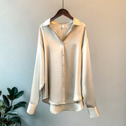 Blusa de manga comprida para escritório feminina