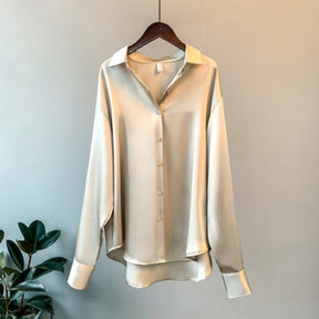Blusa de manga comprida para escritório feminina