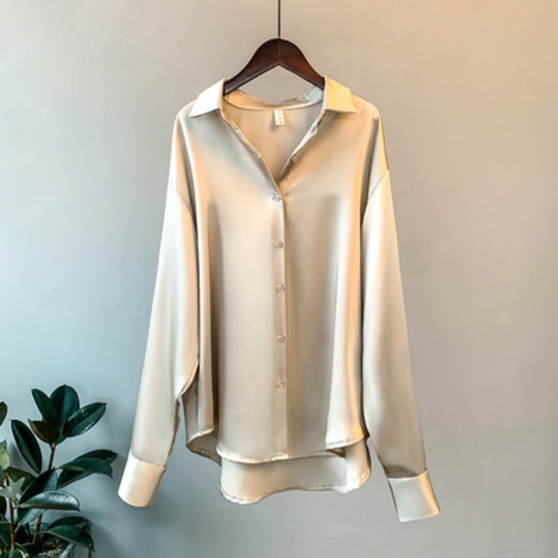 Blusa de manga comprida para escritório feminina