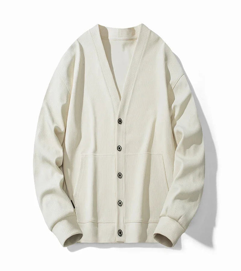 Suéter Cardigan Masculino Coreano – Estilo Casual e Atemporal