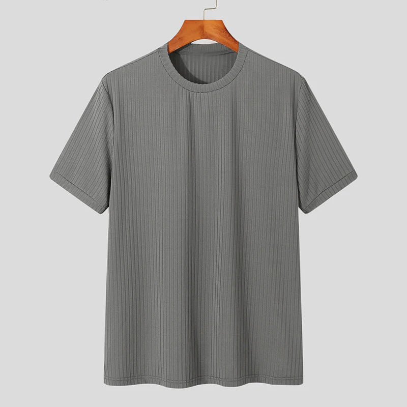 Camiseta de Luxo Leve Lazer Pescoço Drapeado Cor Sólida Solto Camisa Básica