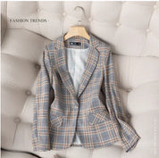 Blazer Xadrez Feminino Slim - Look Seoul Office