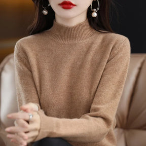 Suéter Gola Média Estilo Coreano Básico -  “Brisa de Inverno”