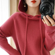 Suéter Feminino com Capuz Estilo Coreano -  “Caminhos de Outono”