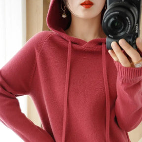 Suéter Feminino com Capuz Estilo Coreano -  “Caminhos de Outono”