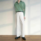Calça  casual  longa solta