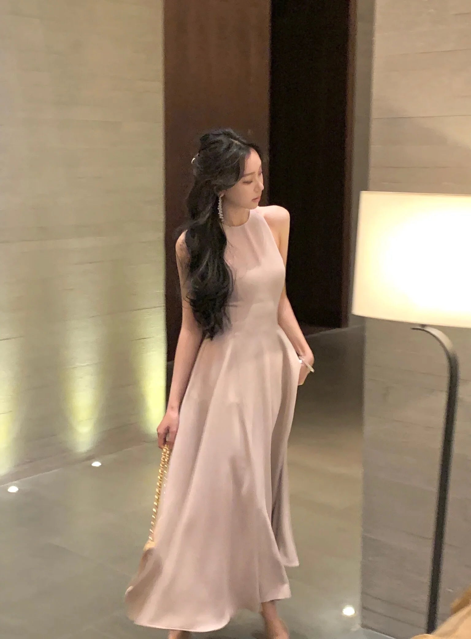 Vestidos midi vintage sem mangas para mulheres
