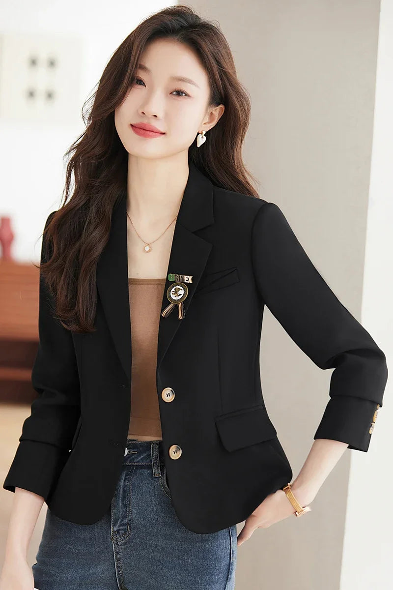 Blazer Manga Longa Escritório Coreano