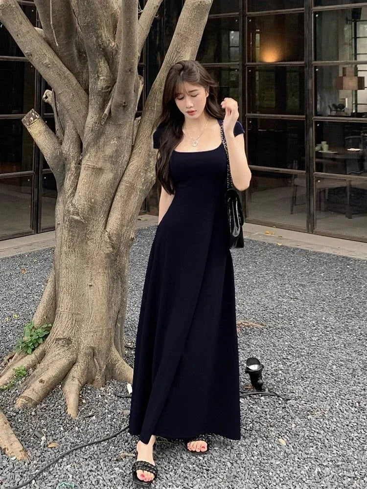 Vestido Longo, Manga Curta