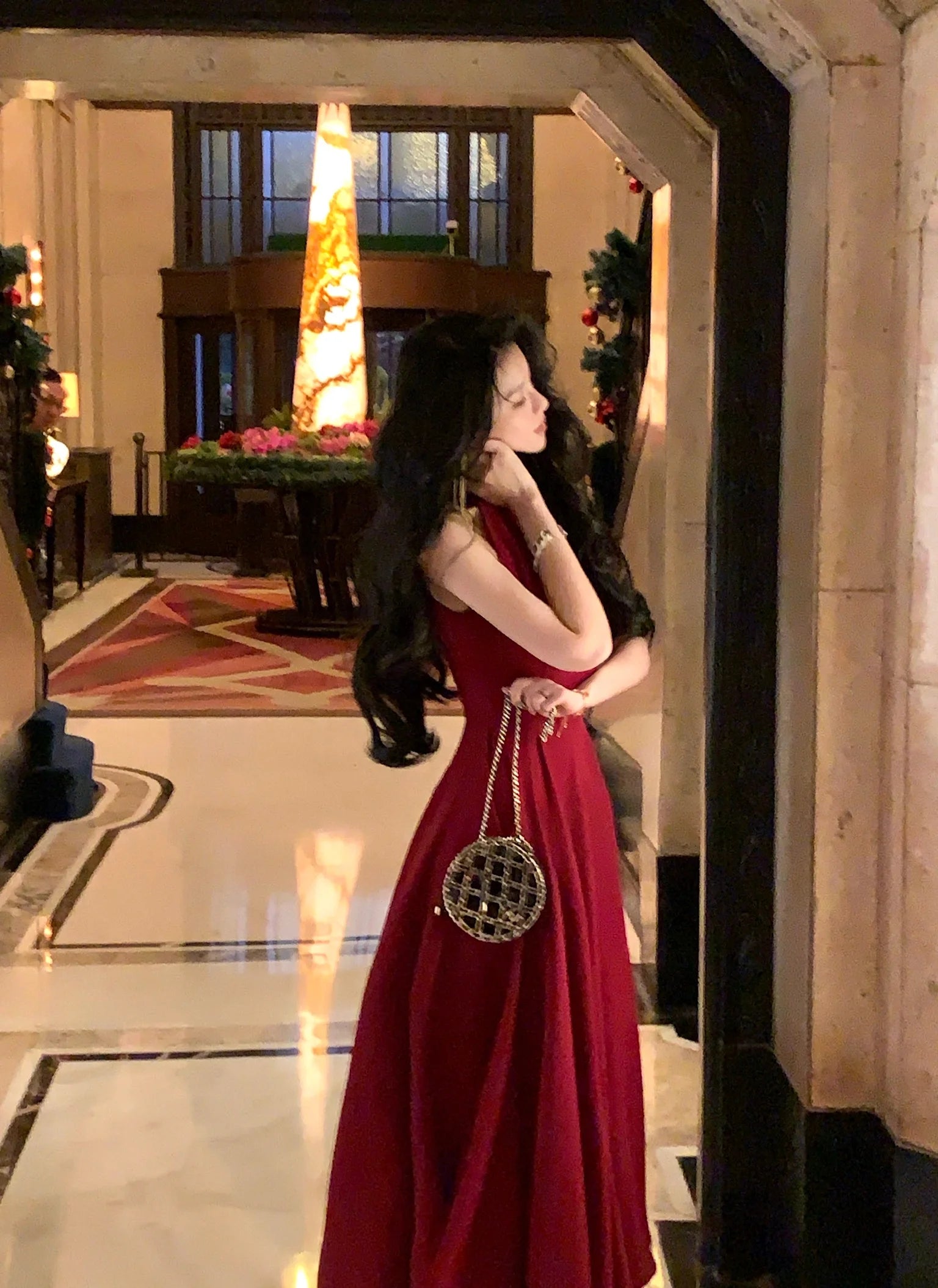 Vestidos midi vintage sem mangas para mulheres