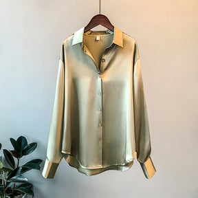 Blusa de manga comprida para escritório feminina